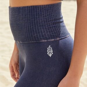 Free People High-Waisted Blue Leggings